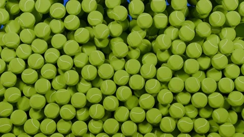 Green screen transition - 3D animation of a tennis ball Stock Footage 303485444