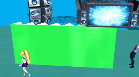 Green Screen Transition with Curvy Blond Video stock 33747998