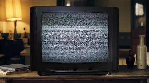 Green screen TV old retro for video masking vintage television mockup chroma key Stock Footage 344729040