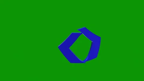 Green screen two blue arrows pair scissors arrow letter o ribbons animated 스톡 동영상 314068201