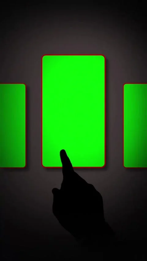 Green Screen UI Selection Voting Interface Hand Click Animation Background Stock Footage 328406098