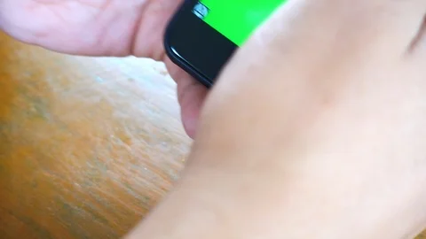 Green screen using smart phone and track position. Stock Footage 116488379