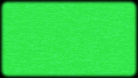 Green screen with VHS interference. Effect of an old TV with a kinescope on a Stock Footage 166798556