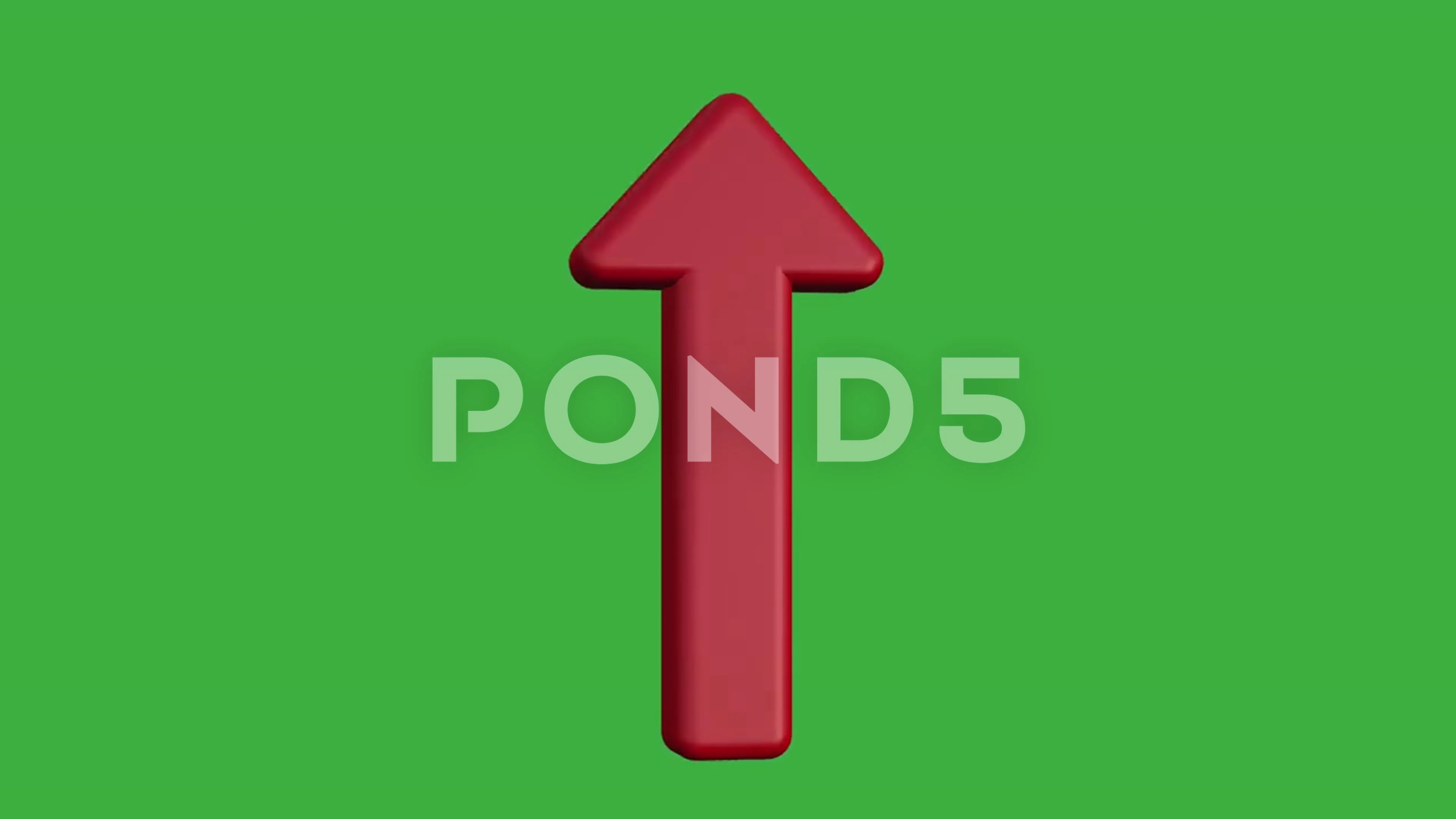 3d green up arrow