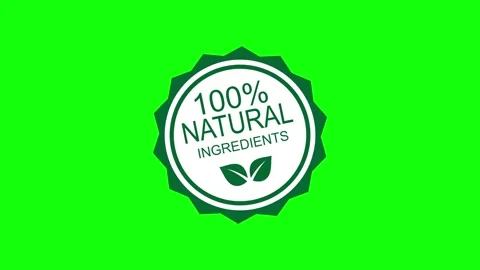 Green screen video animation of a 100 percent natural Video stock 328250000