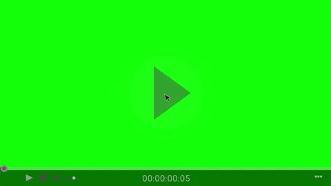 Green Screen Video Player Click and Play with One Minute TImecode Animation Stock Footage 155663962