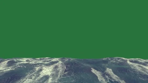 A green screen with view of the ocean and large body water on background Video stock 335122197
