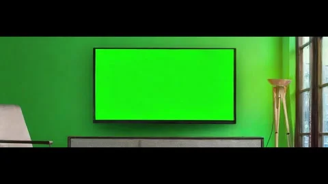 Green Screen Wall Tv Stock Footage 263983821