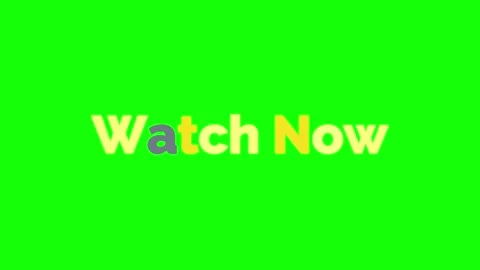 Green screen with watch now text animation Video stock 338215748