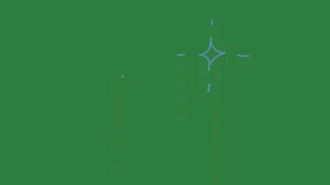 A green screen with white arrow on it and an image of clock animated chromakey Video stock 335065438