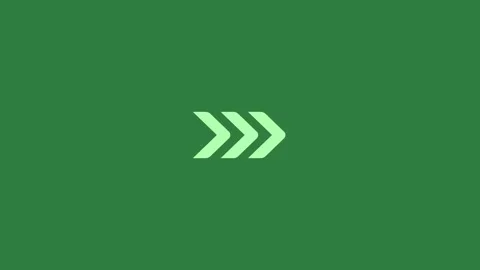 A green screen with white arrow on it and background an in the middle animated Video stock 335130621