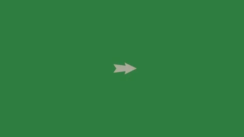 A green screen with white arrow on it and an pointing to the left animated Video stock 335130624