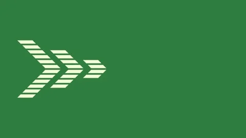 A green screen with white arrow on it and background icon animated chromakey Видео 335130723