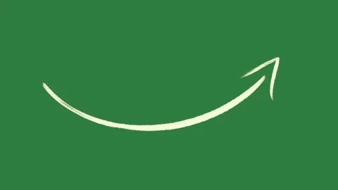 A green screen with white arrow on it and background smile drawn smiling face Видео 335131756