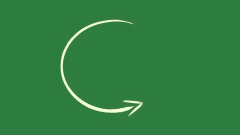 A green screen with white arrow on it and the letter c background animated Видео 335131766