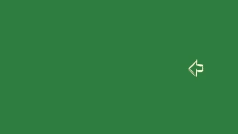 A green screen with white arrow on it and background animated chromakey Video stock 335131784