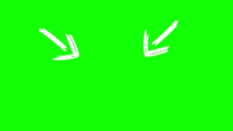 Green Screen White Arrows Pointing Animation Callout Overlay Stock Footage 336101242