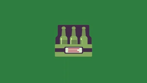 A green screen with white background and black square on it button logo bottle Видео 335015505