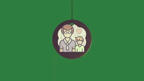 A green screen with white background and an image of man hanging from the Video stock 335064033