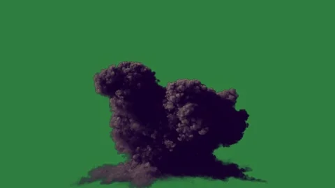 A green screen with white background and fire is burning on burns an explosion Video stock 335064181