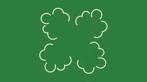 A green screen with white background and cross on it flower circles dots Stock Footage 335064185