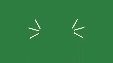 A green screen with white background and clock on it dot two arrows birds Видео 335065416