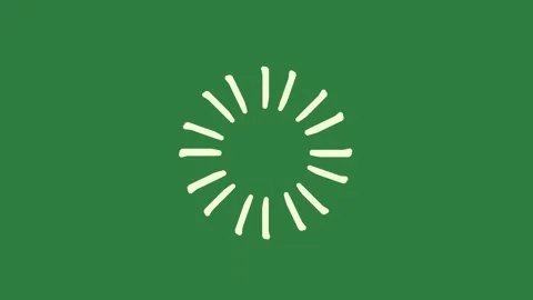 A green screen with white background and star in the middle dot on it flower Video stock 335065422