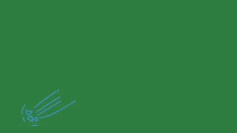 A green screen with white background and blue arrow on in the middle small it Video stock 335065442