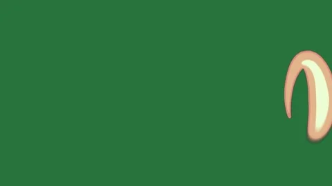 A green screen with white background and cartoon face on it an arrow pointing Stock-Footage 335065503