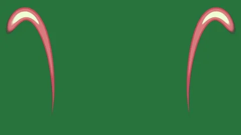 A green screen with white background and red design an image of teeth border Stock-Footage 335065525