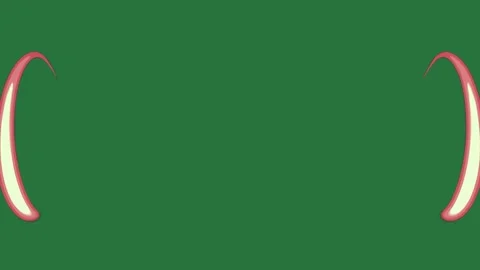 A green screen with white background and red horns border pair of two on it Video stock 335065533