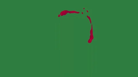A green screen with white background and red object in the middle heart on it Video stock 335065632