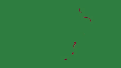 A green screen with white background and red cat on it arrow line animated Видео 335065663