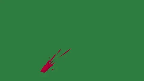 A green screen with white background and red arrow on it dot animated Vidéo 335065672