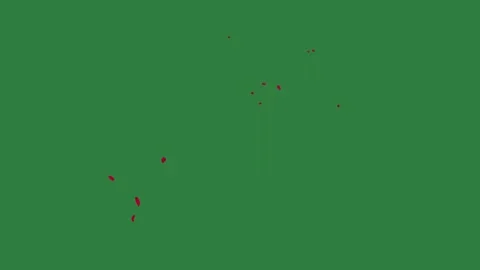 A green screen with white background and red map on it some spots object dots Видео 335065674