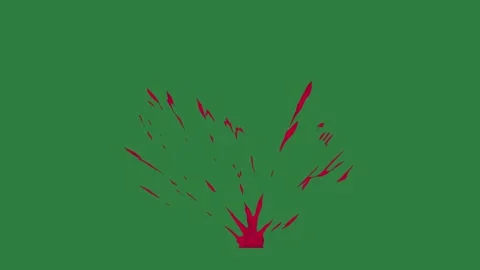 A green screen with white background and red hand on it arrow dot splash Vidéo 335065675
