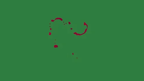 A green screen with white background and red heart on it dot question mark Video stock 335065682