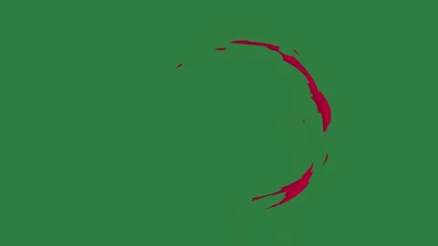 A green screen with white background and red circle on it animated chromakey Видео 335065720
