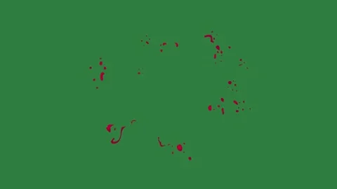 A green screen with white background and red dots on it apple flower animated Видео 335065727