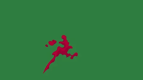 A green screen with white background and red bird on it dot silhouette dots Видео 335065739