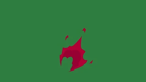 A green screen with white background and red heart on it dots animated Vídeo Stock 335065747