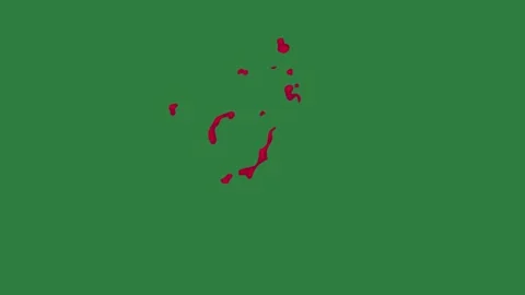 A green screen with white background and red dot on it dots blood spots Видео 335065846