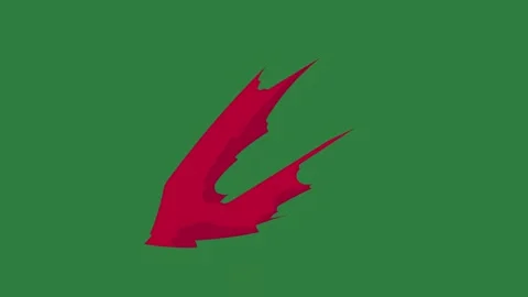 A green screen with white background and red bird on leaf map it animated Vídeo Stock 335065868