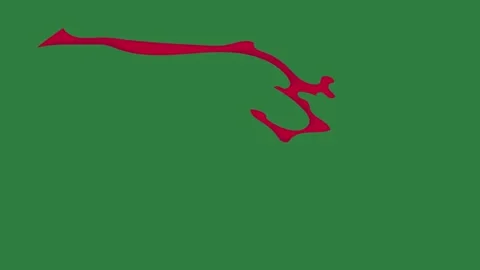 A green screen with white background and red outline dots on it arrow picture Video stock 335065904