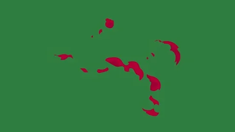 A green screen with white background and map of the world on red heart spots Stock-Footage 335065924