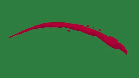 A green screen with white background and red splash on it line cat animated Видео 335065958