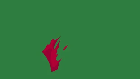 A green screen with white background and red splash on it arrow fire animated Видео 335065966