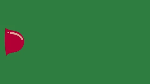 A green screen with white background and red hearts on it eyes heart cat Video stock 335065983