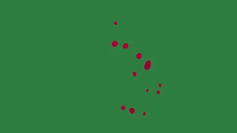 A green screen with white background and red heart on dots it spot flower Vídeo Stock 335066089