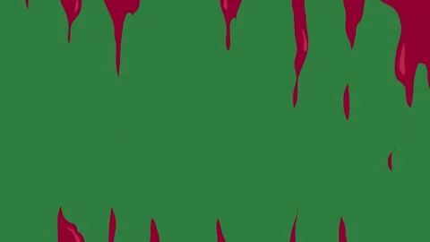 A green screen with white background and red paint dripping down christmas Video stock 335066241
